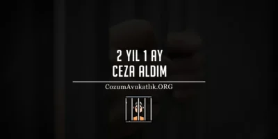 2 Yıl 1 Ay Ceza Aldım