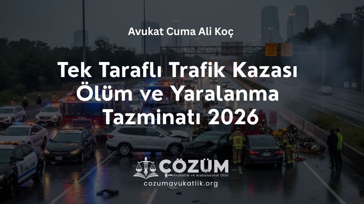 Tek Taraflı Trafik Kazası Ölüm ve Yaralanma Tazminatı 2026