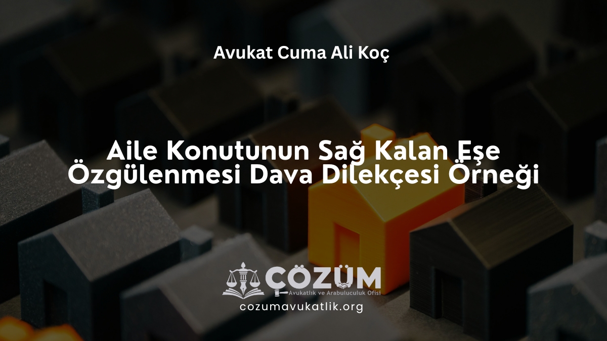 Aile Konutunun Sağ Kalan Eşe Özgülenmesi Dava Dilekçesi Örneği
