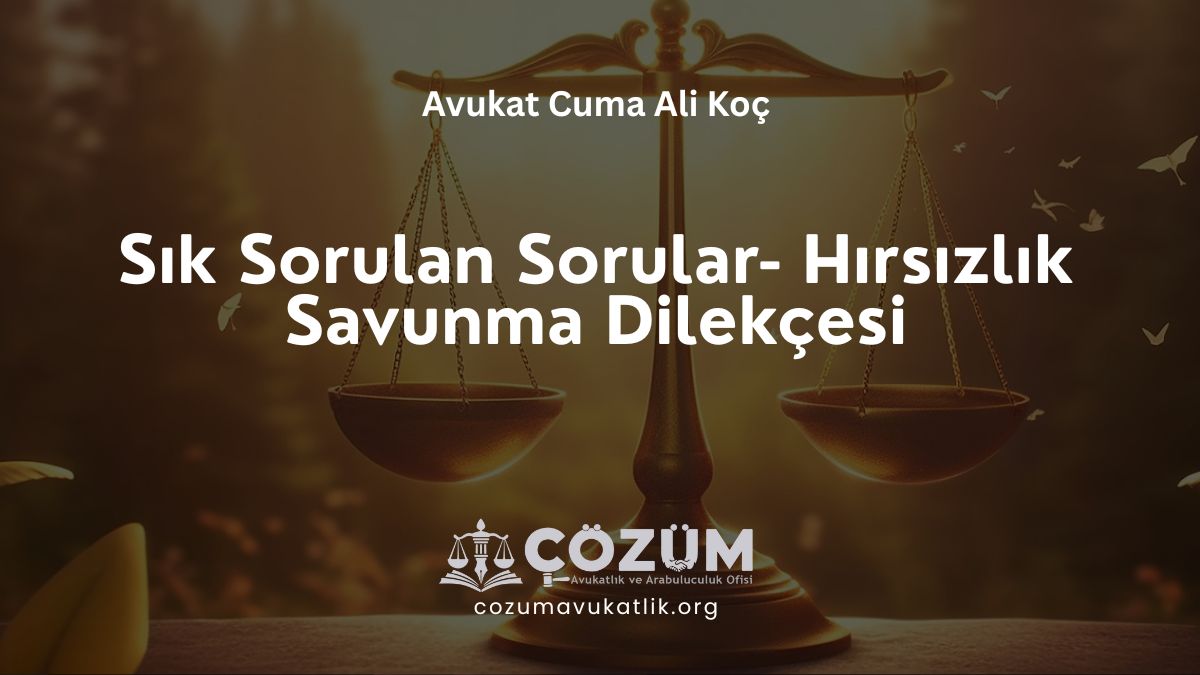 Sık Sorulan Sorular- Hırsızlık Savunma Dilekçesi